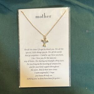 Gold Angel Necklace for Mothers / Mom